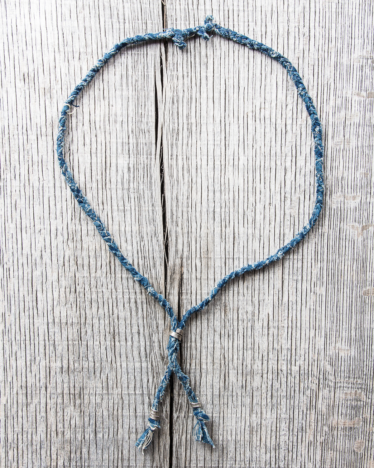 Tenable Crafts Indigo Braided Silver Necklace #206