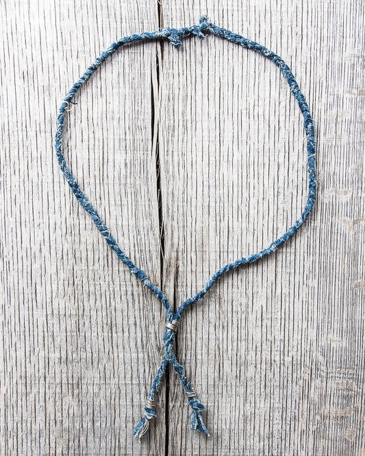 Tenable Crafts Indigo Braided Silver Necklace #206