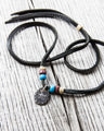 Tenable Crafts Leather and Silver Horse Pendant Necklace #187
