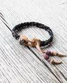 Tenable Crafts Indigo Braid and Silver Concha Button Bracelet #184