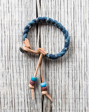 Tenable Crafts Indigo Braid and Silver Concha Button Bracelet #185