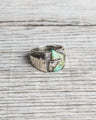 Tenable Crafts Turquoise Stone Cast in Place Silver Ring #189