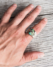 Tenable Crafts Turquoise Stone Cast in Place Silver Ring #189