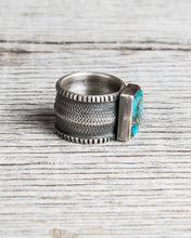 Tenable Crafts Thick Band & Turquoise Silver Ring #190