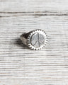 Tenable Crafts Heavy Cast Silver Peace Ring #188