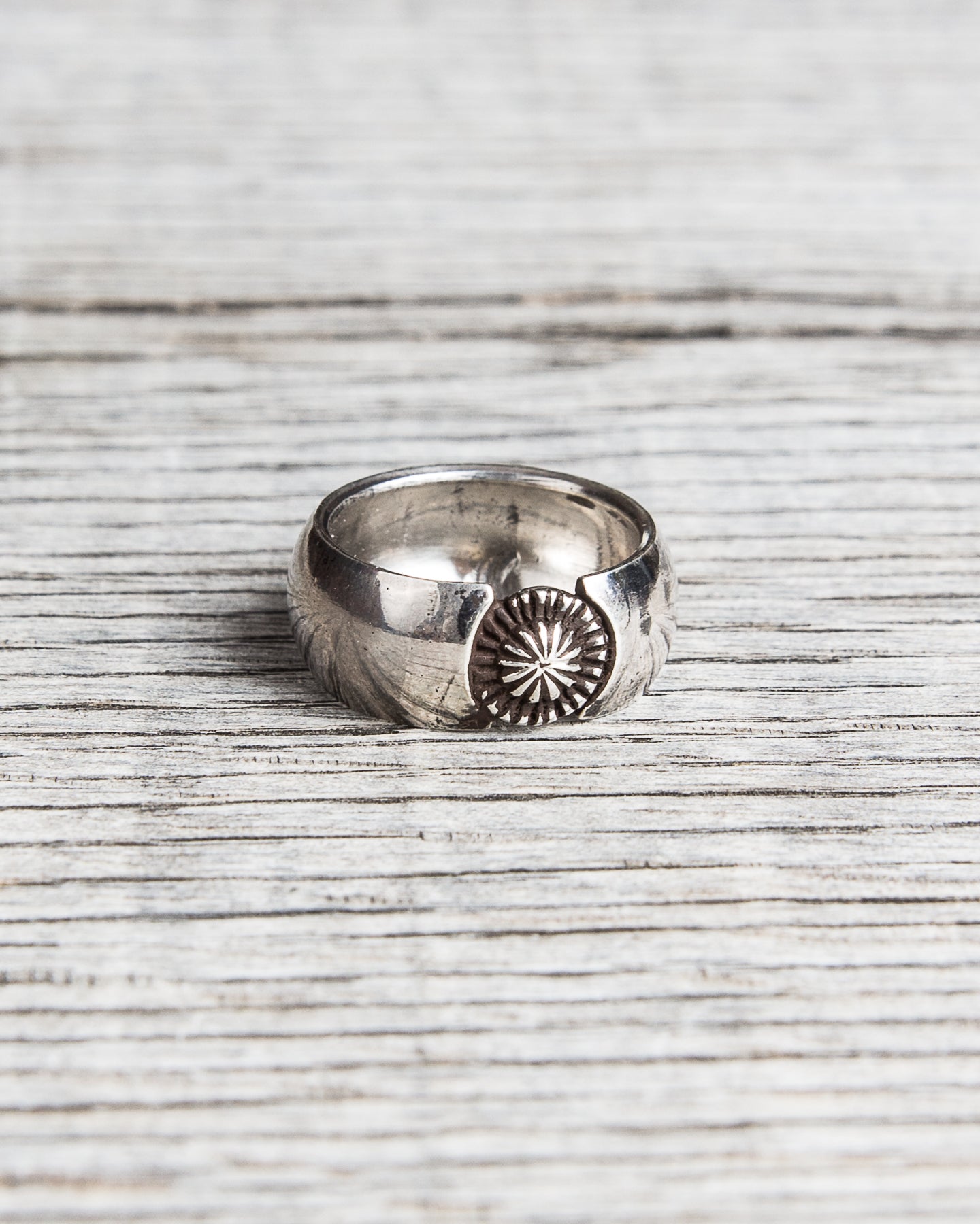 Tenable Crafts Mini Concho Silver Ring #192