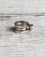 Tenable Crafts Silver Twist Turquoise Ring #193