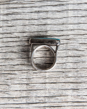 Tenable Crafts Silver Twist Turquoise Ring #193