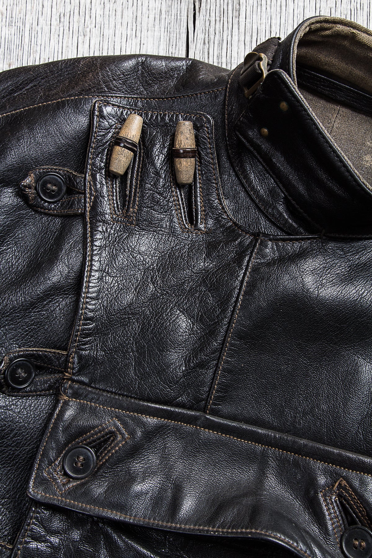 Vintage Swedish Army Dispatch Riders Leather Jacket