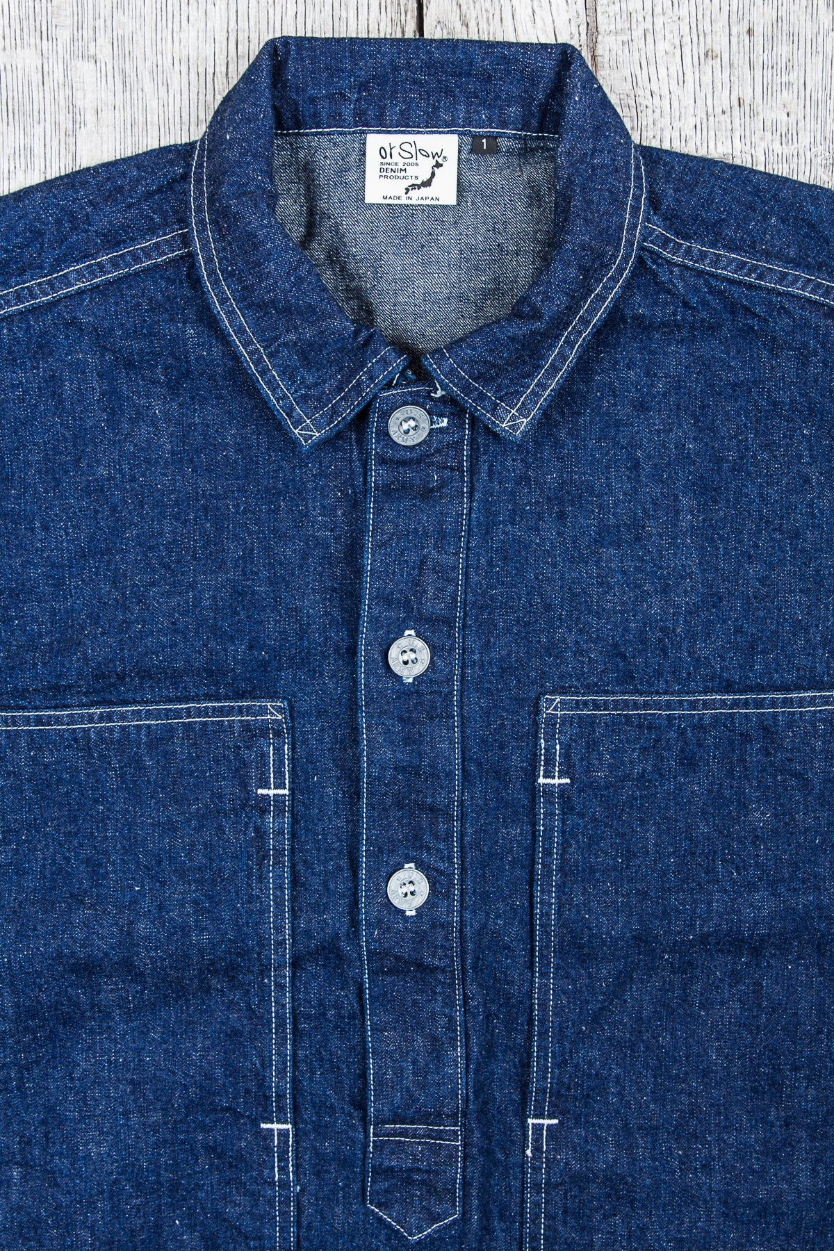 OrSlow US Army Denim Pullover – Second Sunrise