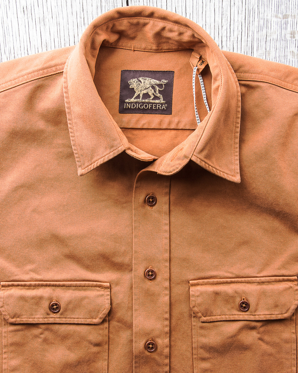 Indigofera Alamo Shirt Gold Ochre