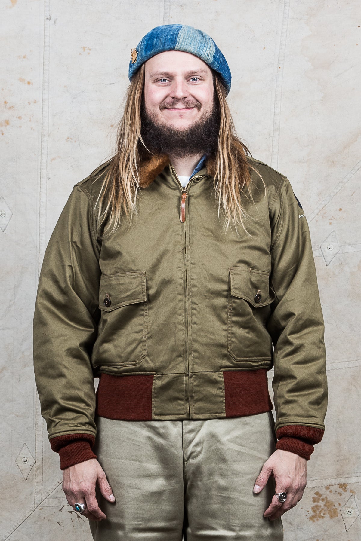 Buzz Rickson's B-10 Jacket Superior Togs red knit