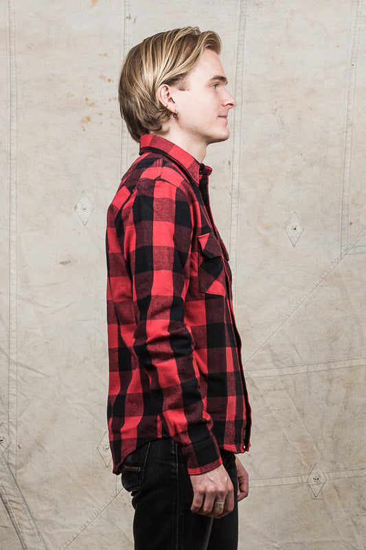 Indigofera Norris Flannel Shirt Red / Black