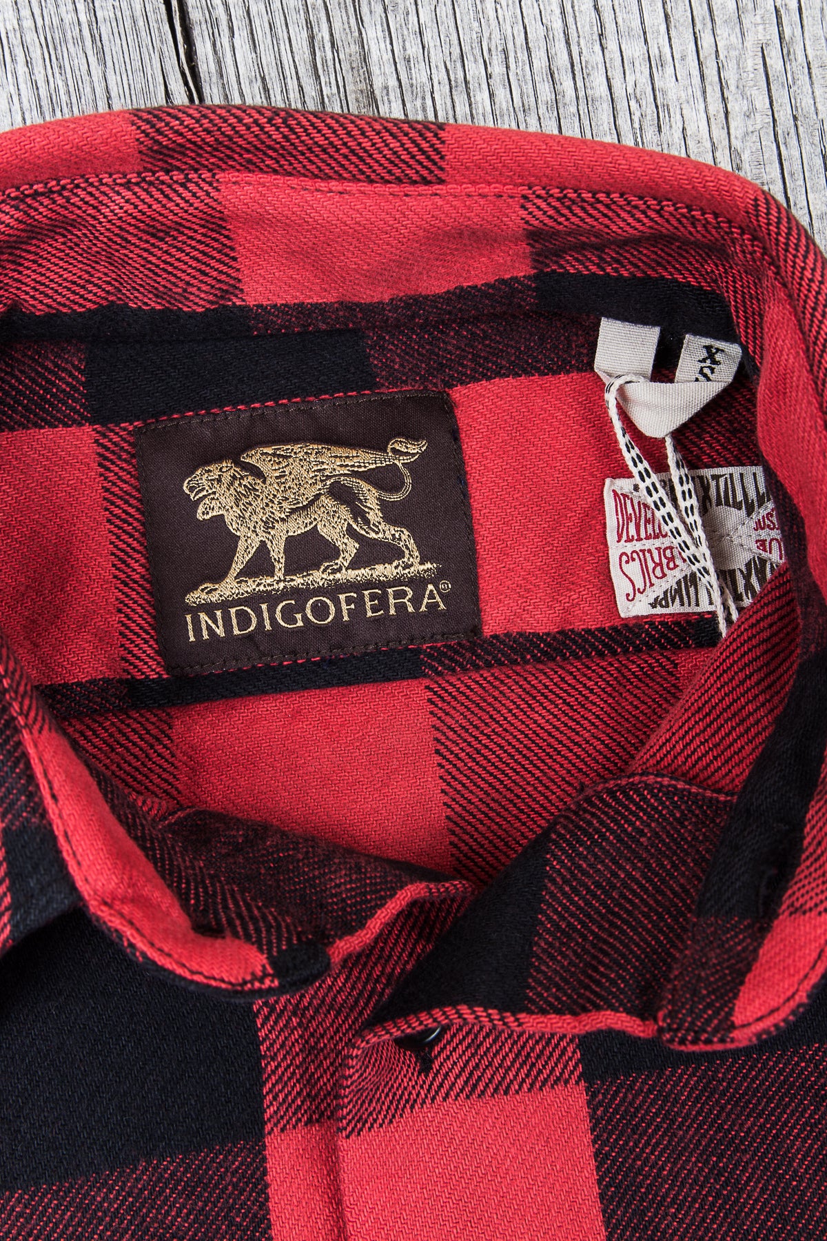 Indigofera Norris Flannel Shirt Red / Black