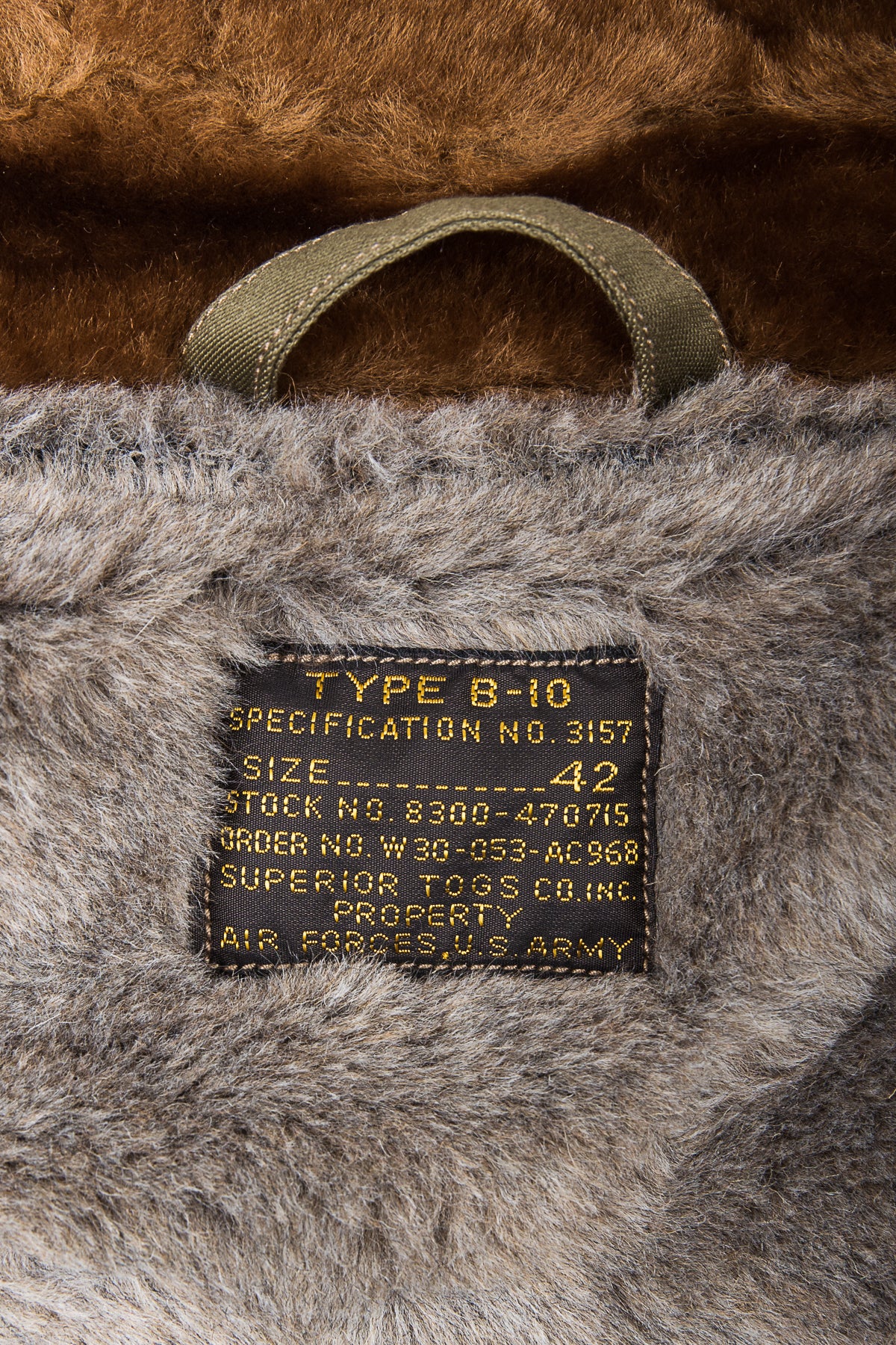 Buzz Rickson's B-10 Jacket Superior Togs red knit