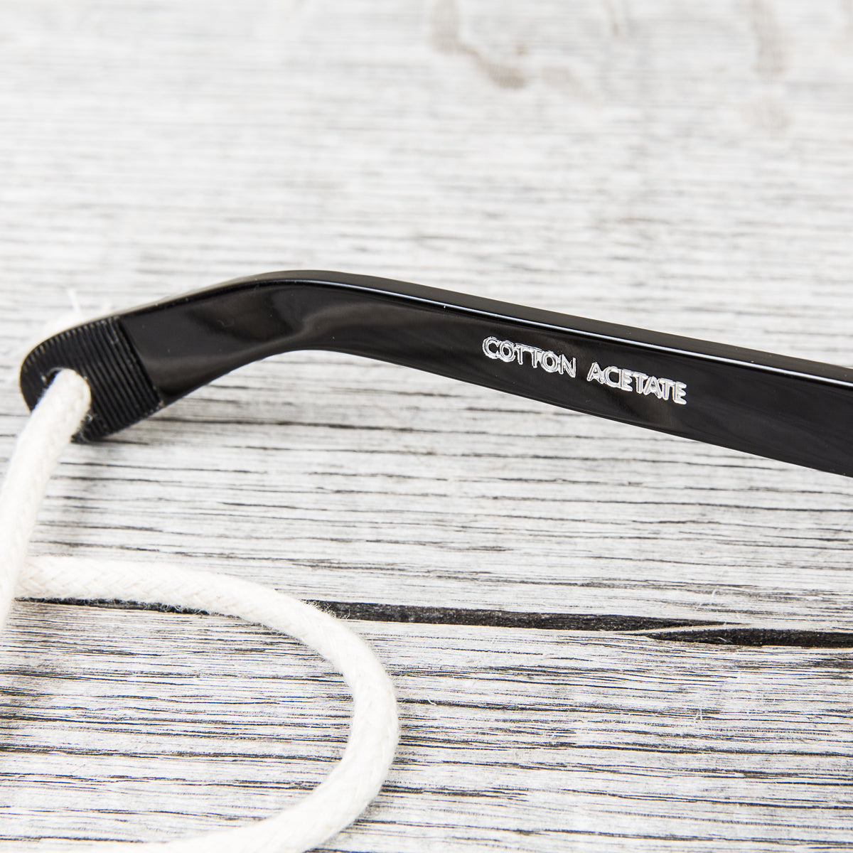 Tender Slimmer Flat Tops Spectacles Frames Black Cotton Acetate Sunglasses