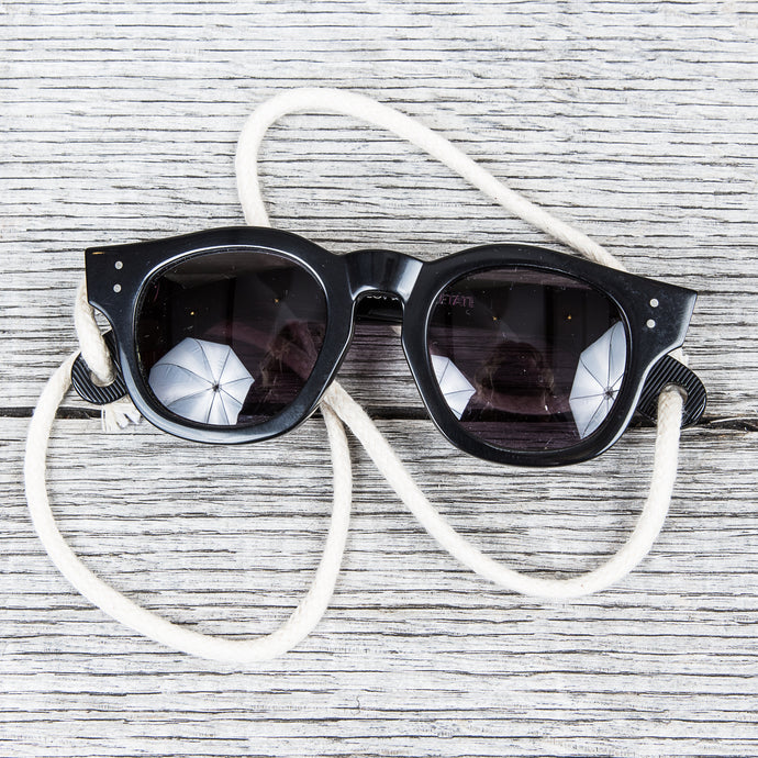 Tender Flat Tops Spectacles Frames Black Cotton Acetate Sunglasses