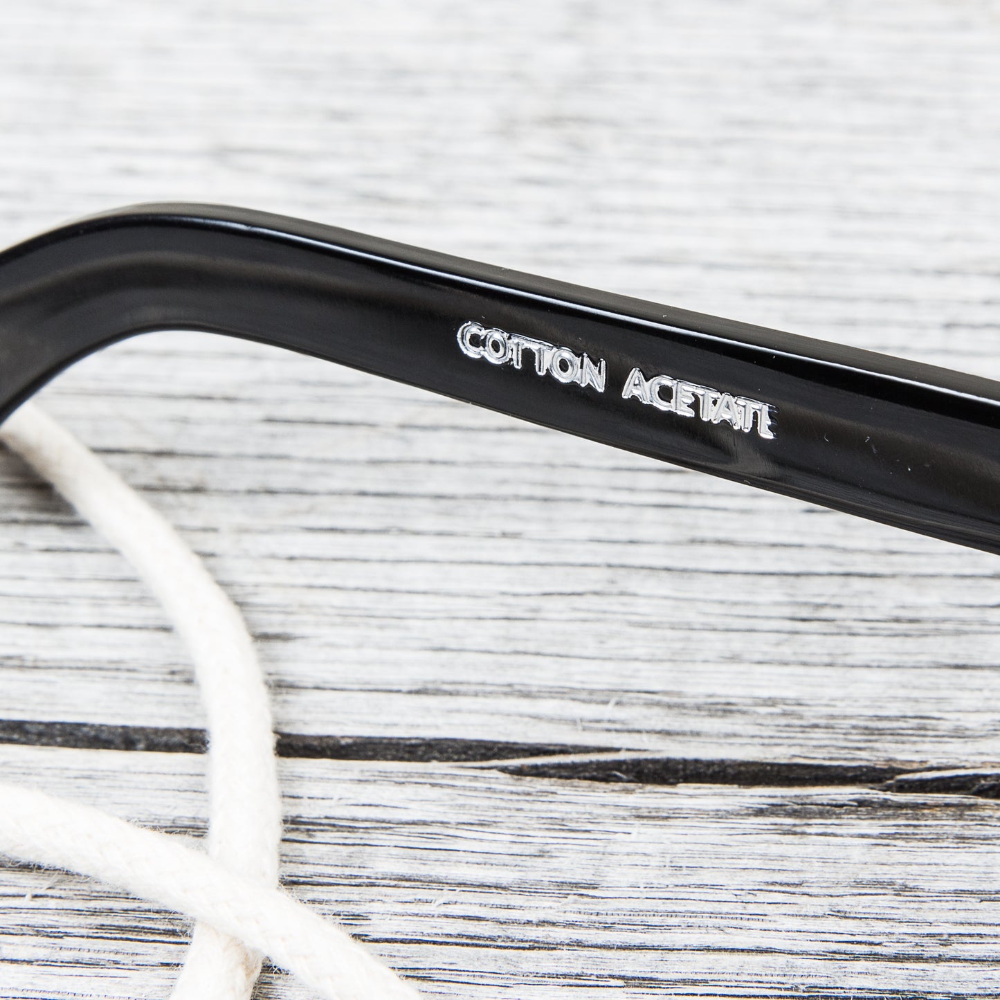 Tender Flat Tops Spectacles Frames Black Cotton Acetate Sunglasses