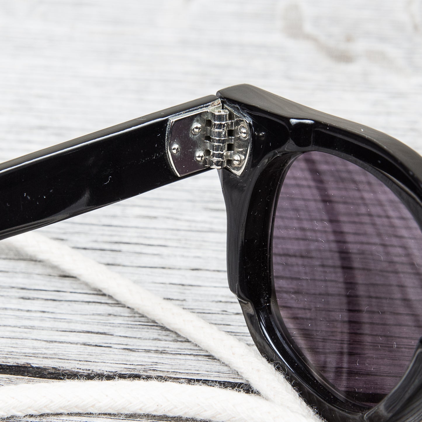 Tender Flat Tops Spectacles Frames Black Cotton Acetate Sunglasses