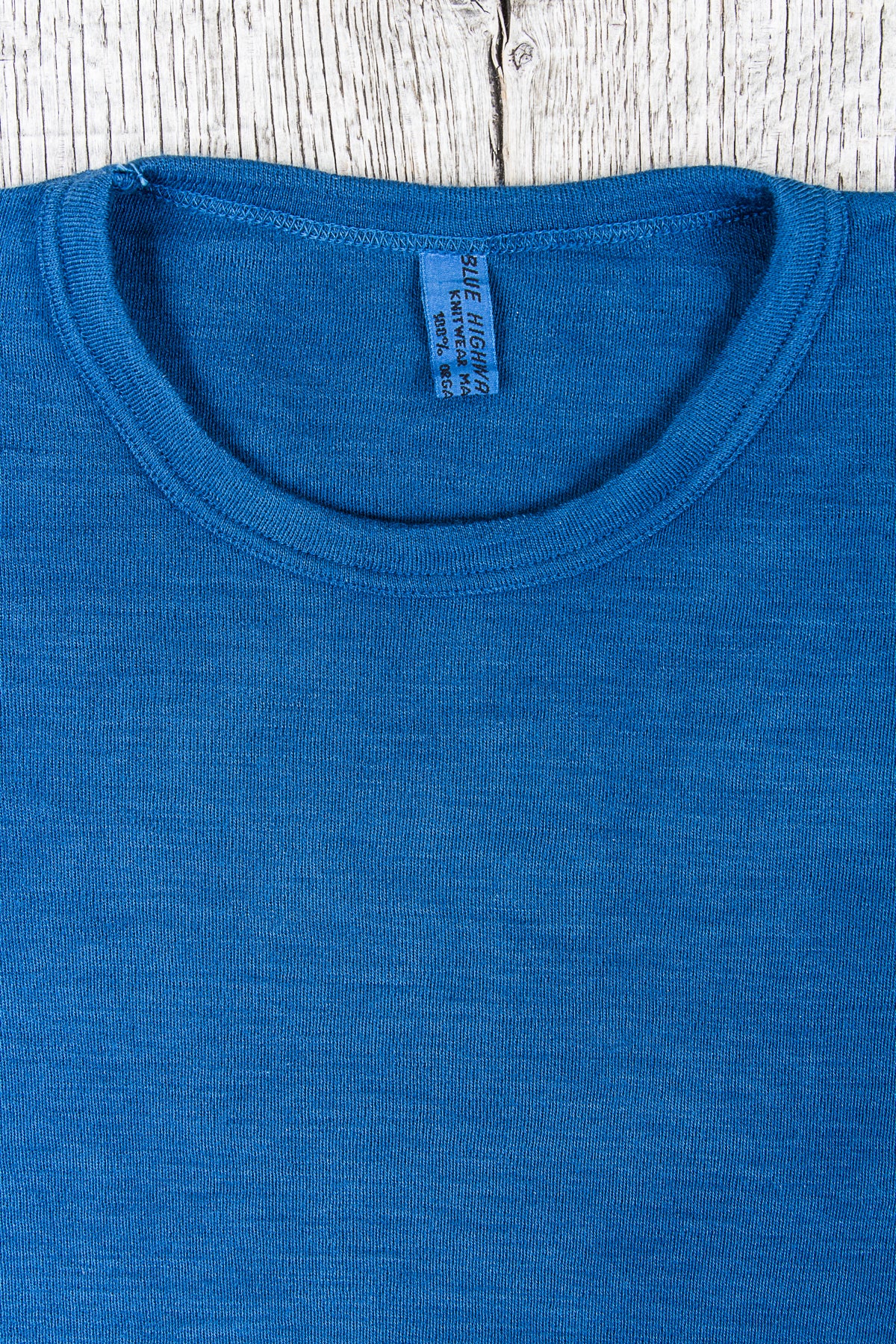 Blue Highway Clothing Indigo Dyed Wool T-Shirt Made in Sweden