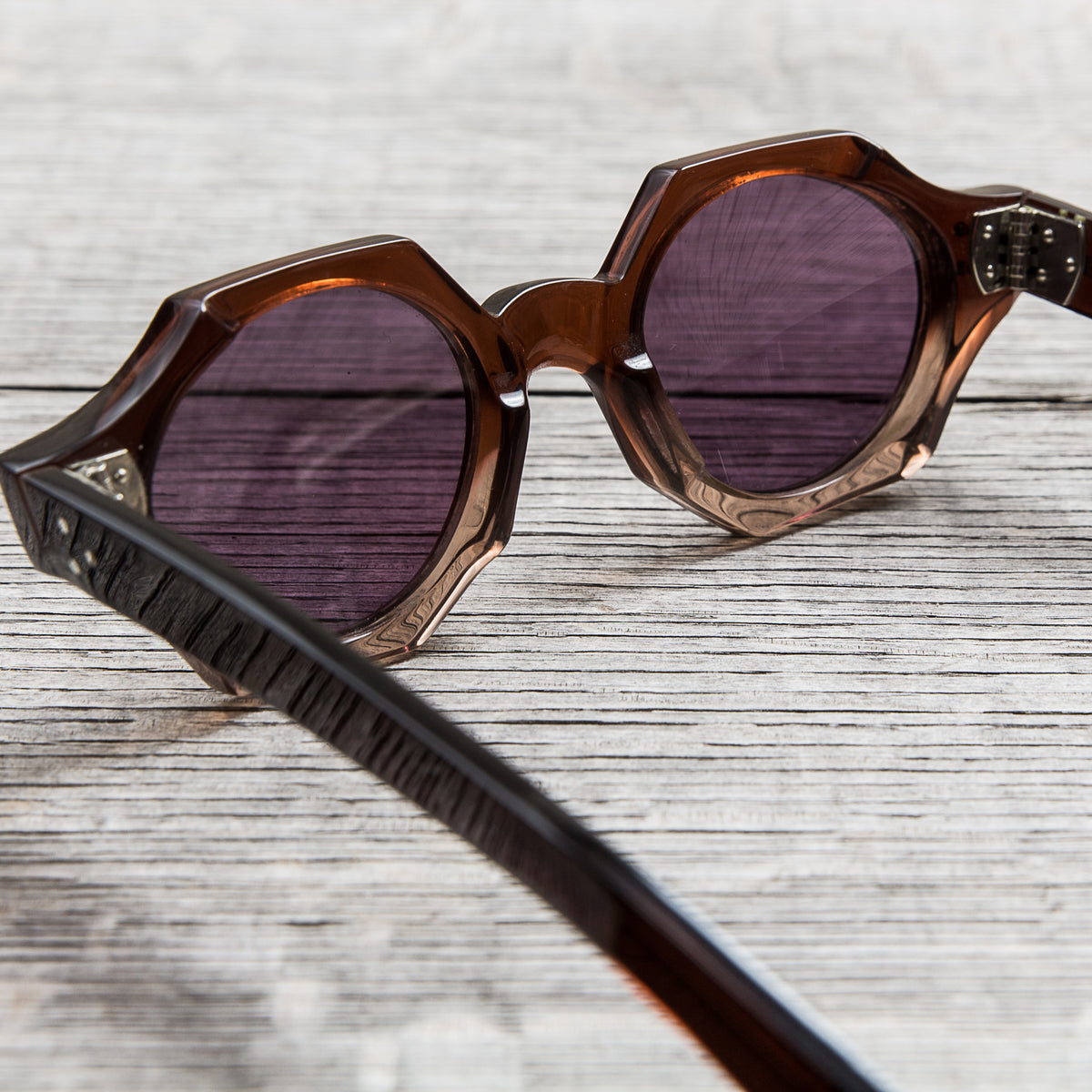 Tender Octagon Sunglasses Graded Earl Grey Cotton Acetate