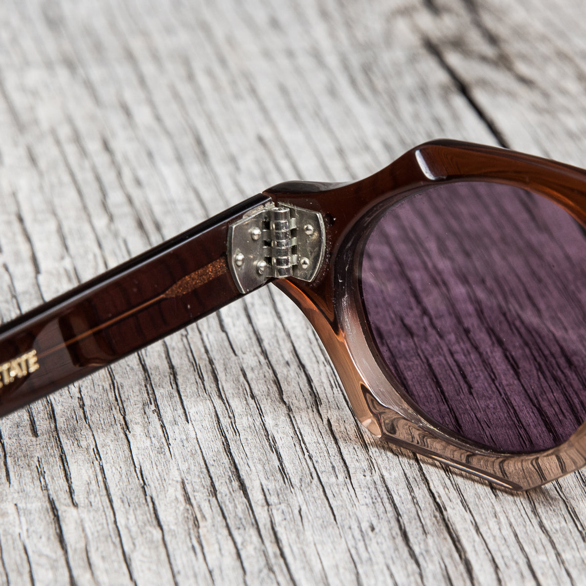 Tender Octagon Sunglasses Graded Earl Grey Cotton Acetate
