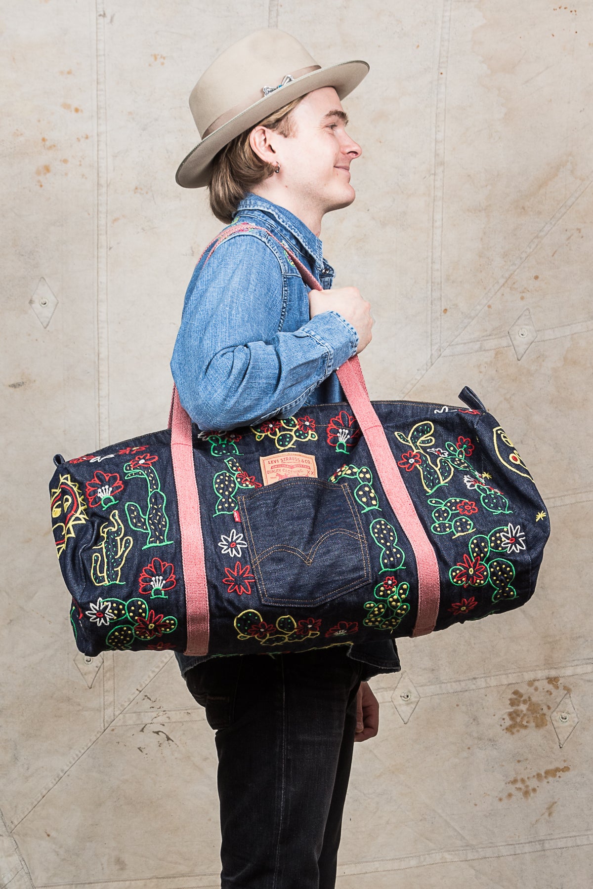 Second Hand LVC Cactus Denim Duffle Bag