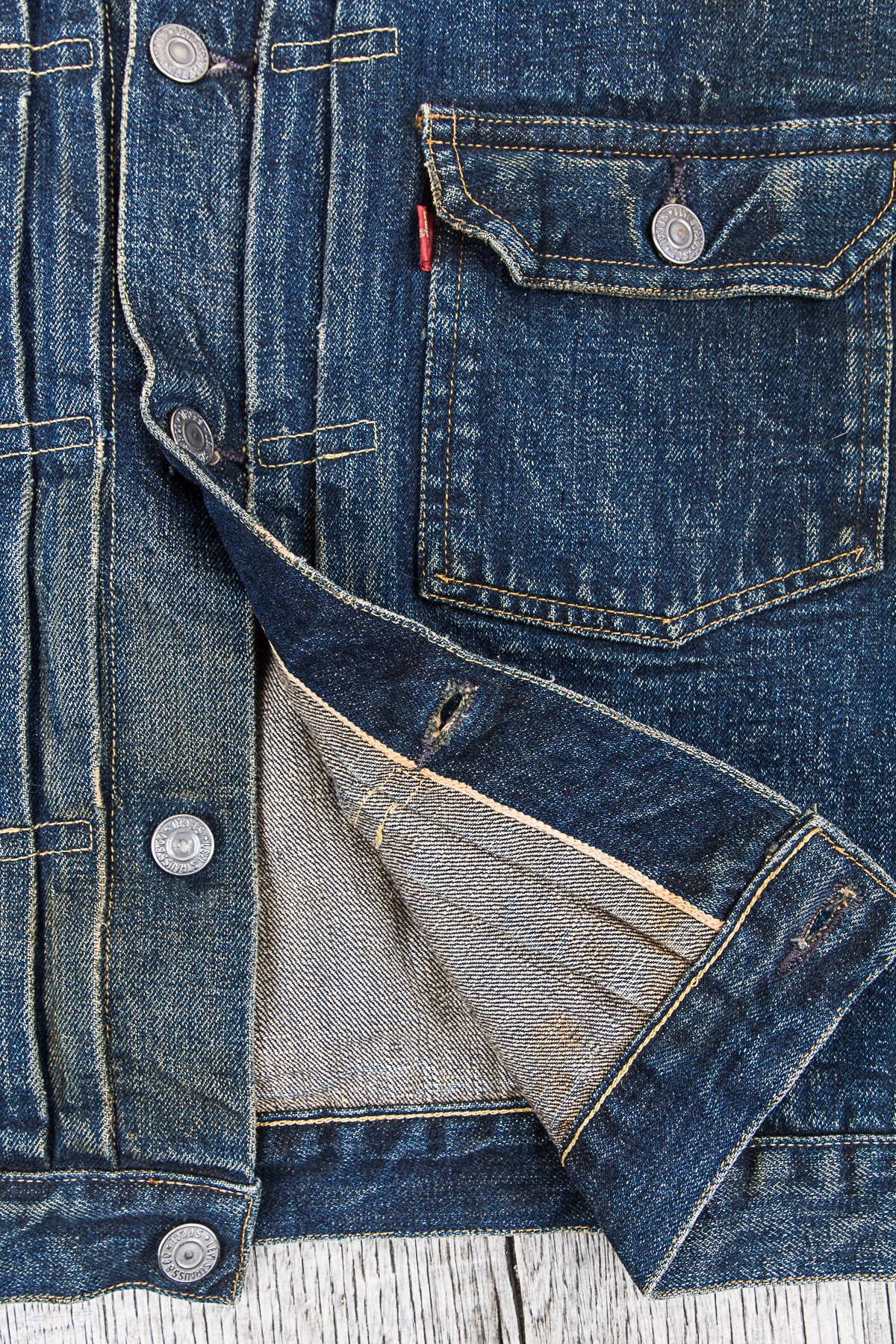Second Hand Levi's Vintage Clothing 506xx Made in USA Denim Jacket