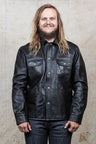 Indigofera Eagle Rising Black Horsehide Leather Jacket