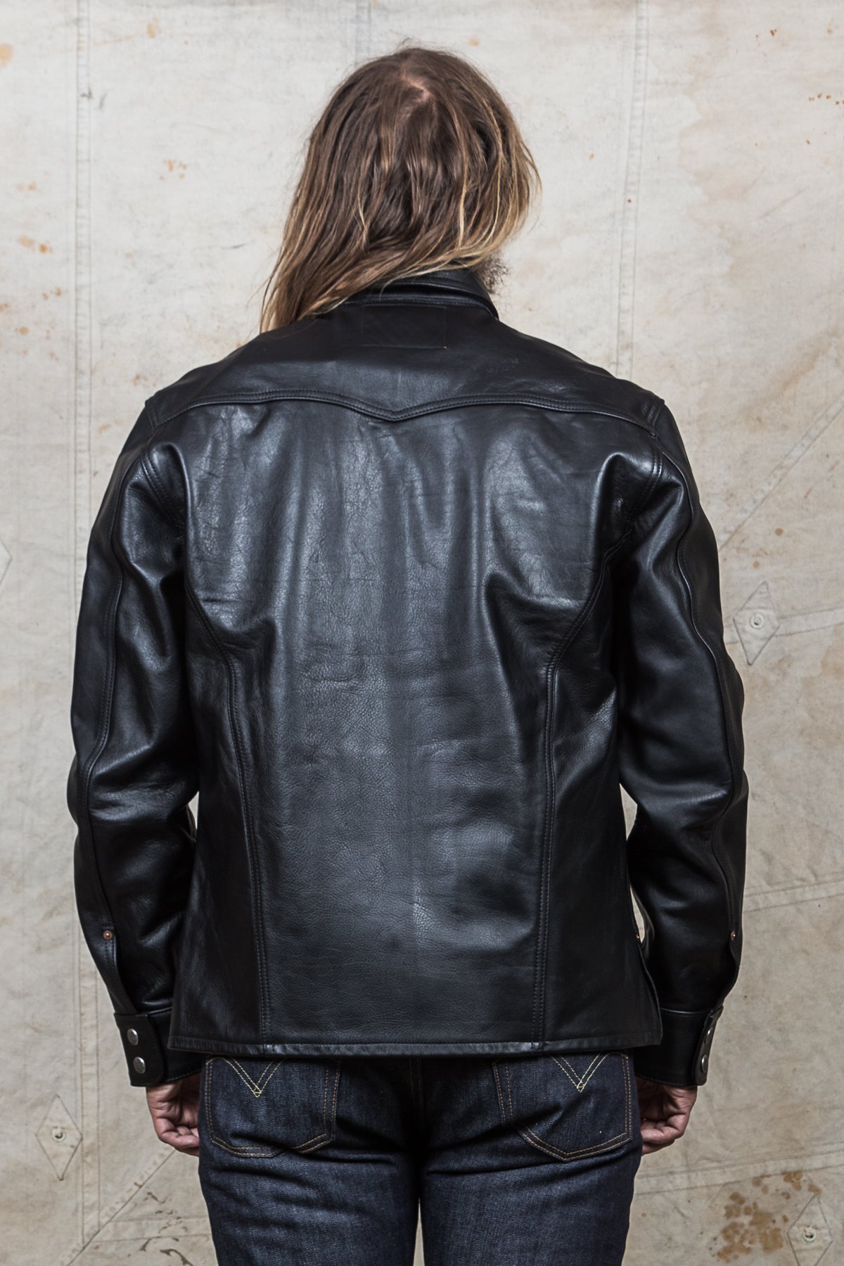 Indigofera Eagle Rising Black Horsehide Leather Jacket