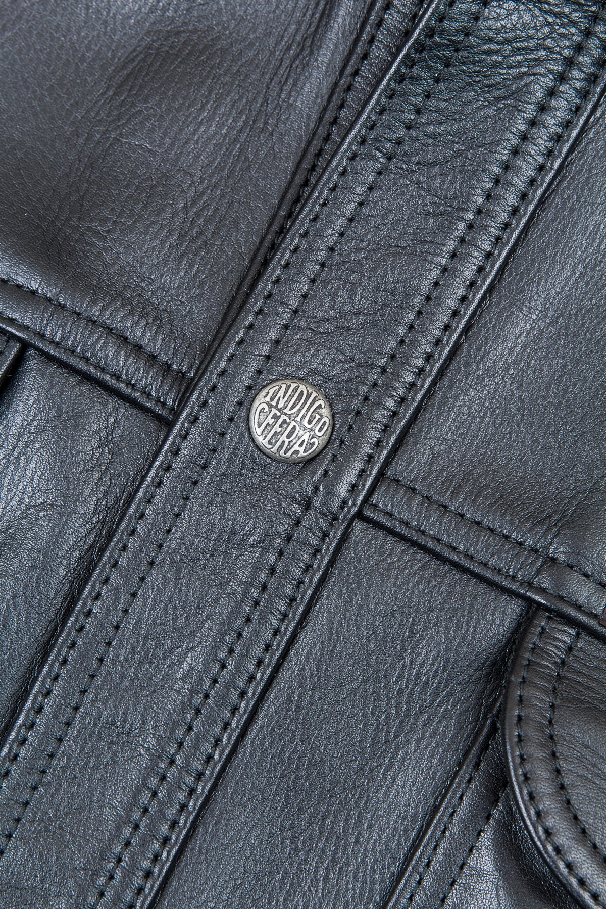 Indigofera Eagle Rising Black Horsehide Leather Jacket