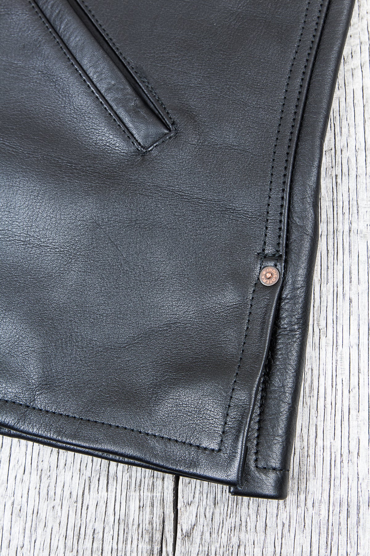 Indigofera Eagle Rising Black Horsehide Leather Jacket