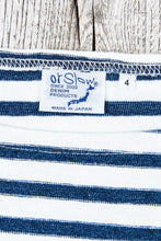 OrSlow Long Sleeve T-Shirt Indigo Stripe