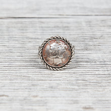 Tenable Crafts Liberty Dime Coin Silver Ring #136