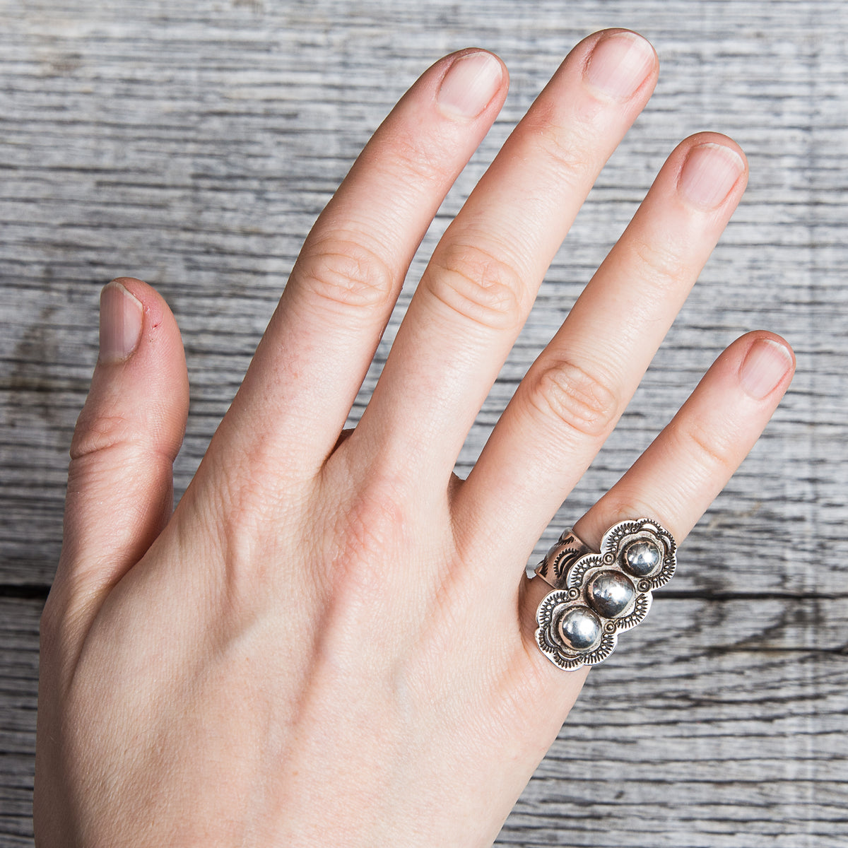 Tenable Crafts Sterling Silver Shield Ring #138