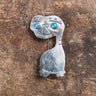Munqa Newtive E. T. Silver & Turquoise Brooch
