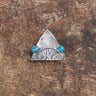 Munqa Newtive Jaws Silver & Turquoise Brooch
