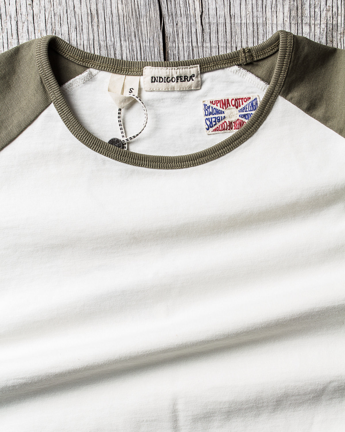 Indigofera Leon Raglan Sweater Sicilian Green / Cocatoo White
