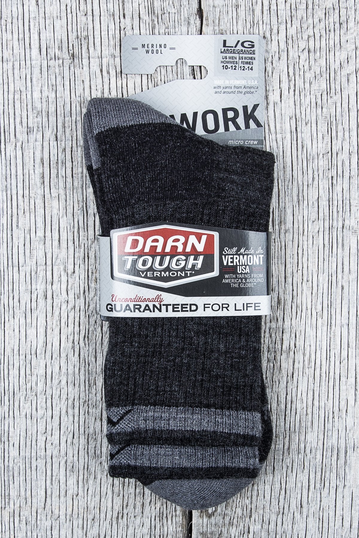 Darn Tough Gravel Wool Socks Fred Tuttle Micro Crew Cushion