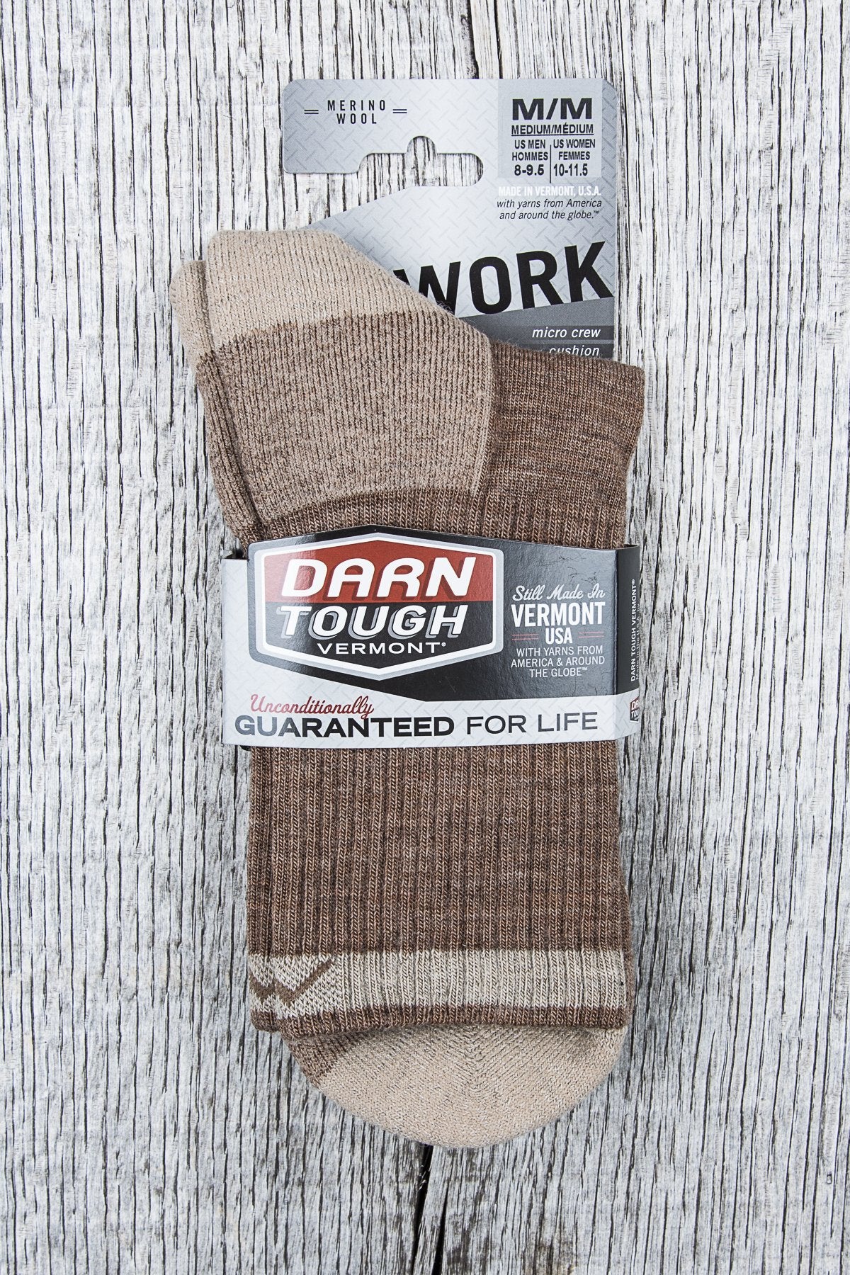 Darn Tough Sand Wool Socks Fred Tuttle Micro Crew Cushion