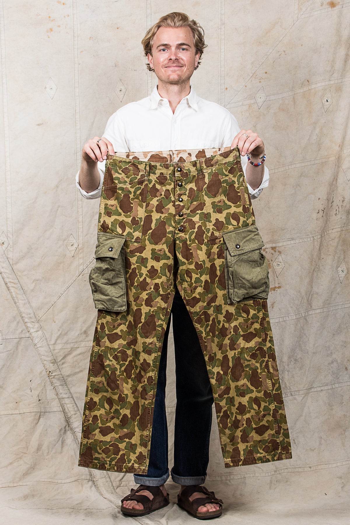 Second Hand Buzz Rickson's Frog Skin Camo Reversible Trousers W36