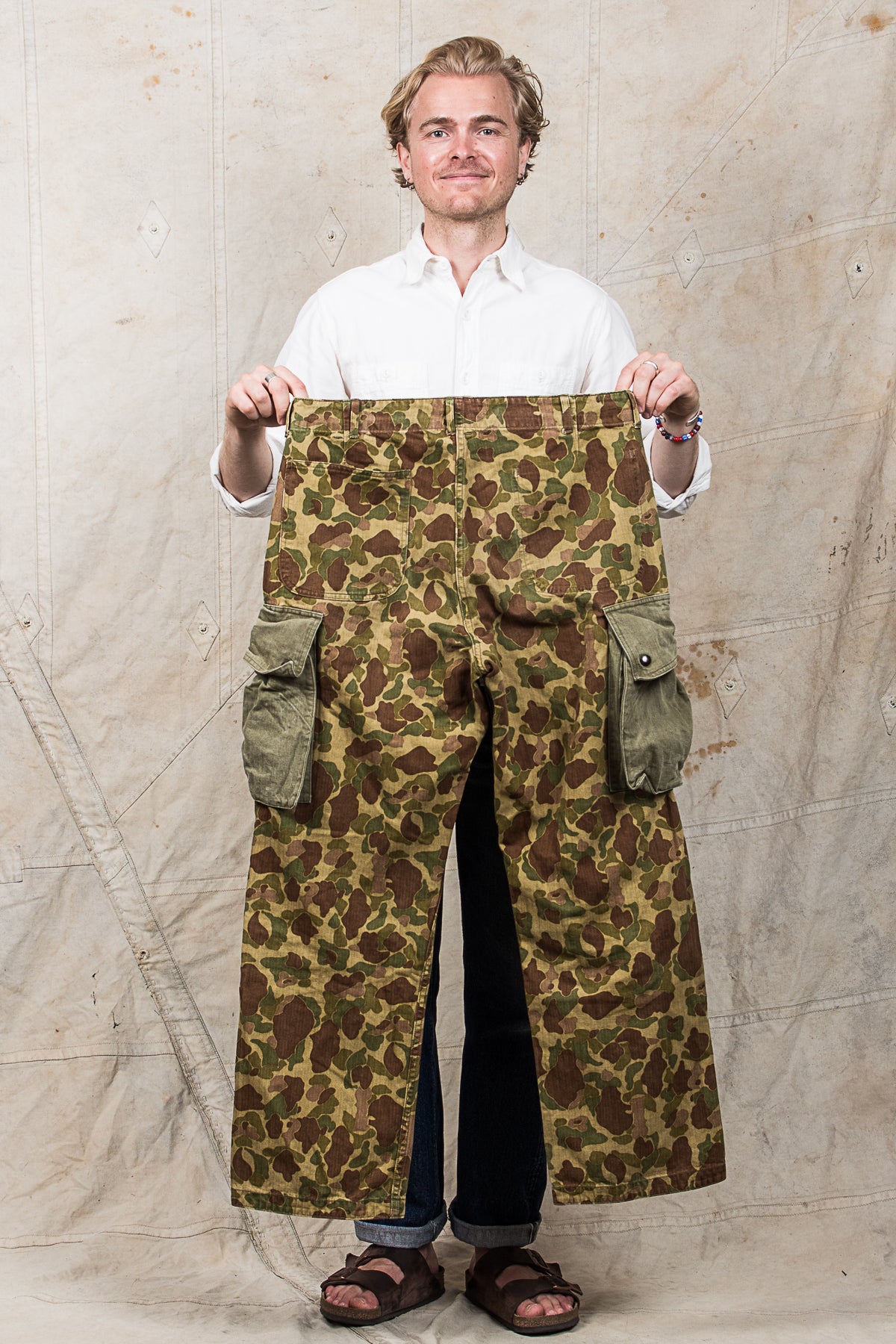 Second Hand Buzz Rickson's Frog Skin Camo Reversible Trousers W36
