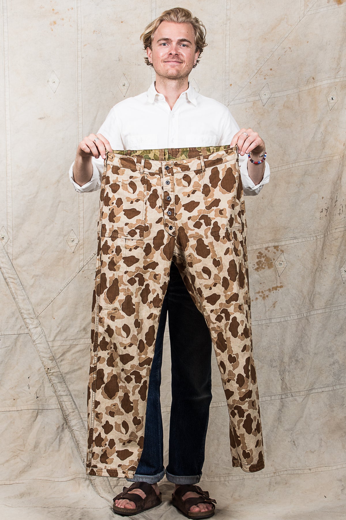 Second Hand Buzz Rickson's Frog Skin Camo Reversible Trousers W36