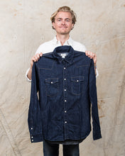 Second Hand Spellbound 48-736E Western Style 6oz Denim Shirt Rinsed Size 4/L