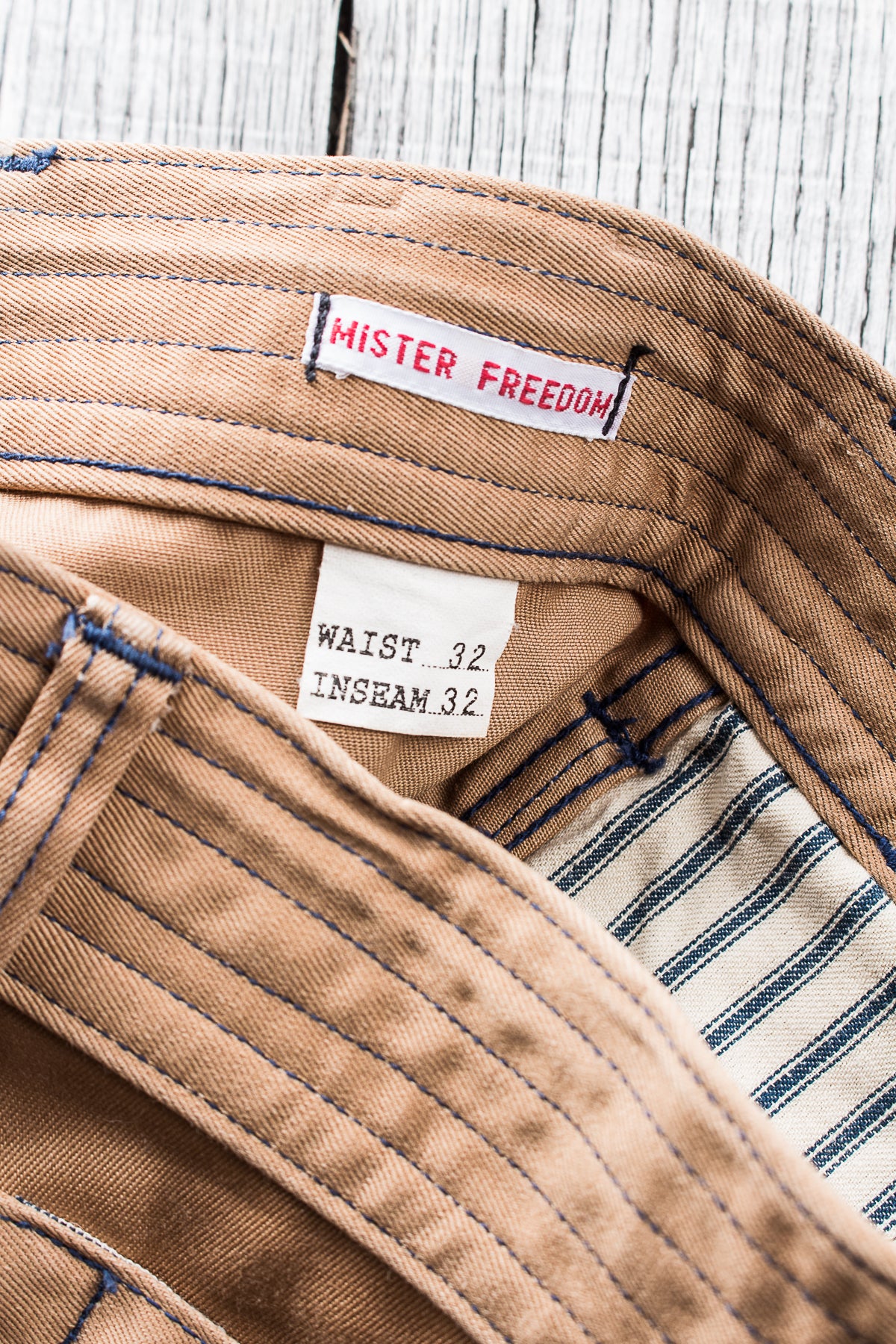 Second Hand Mister Freedom Chino Riders Khaki W 32 L 32
