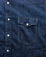 Second Hand Spellbound 48-736E Western Style 6oz Denim Shirt Rinsed Size 4/L