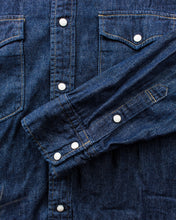 Second Hand Spellbound 48-736E Western Style 6oz Denim Shirt Rinsed Size 4/L