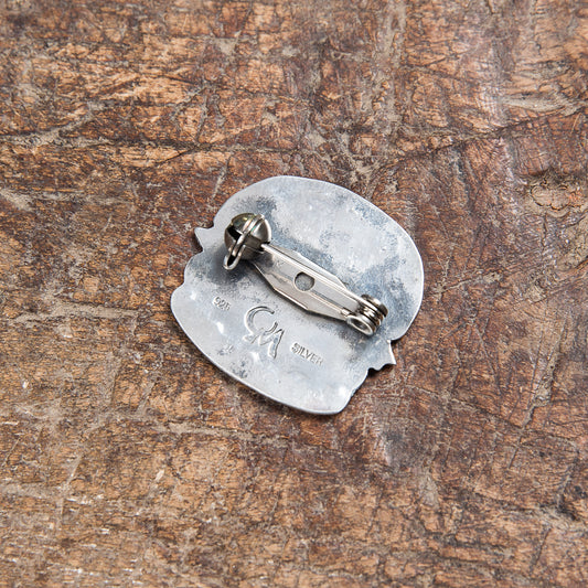 Munqa Newtive Silver Brooch Hamburger