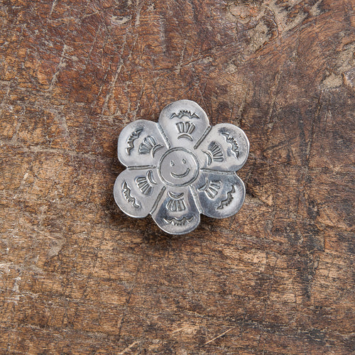 Munqa Newtive Silver Brooch Flower