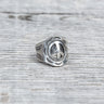 Munqa Newtive Peace Sign Silver Ring